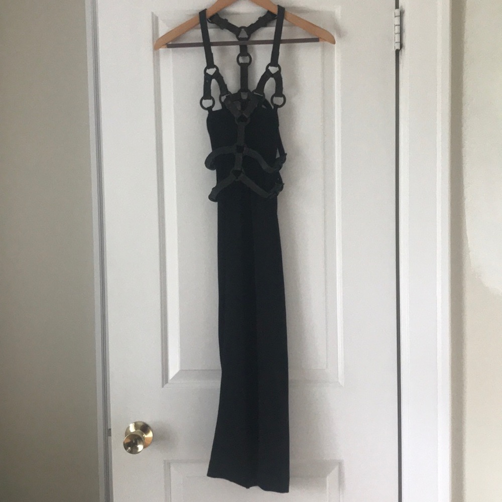 Allsaints Dress with Leather Harness Top